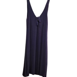 Cupcakes & Cashmere Blue Ribbed Knit Tie-Front Dress (Size S)